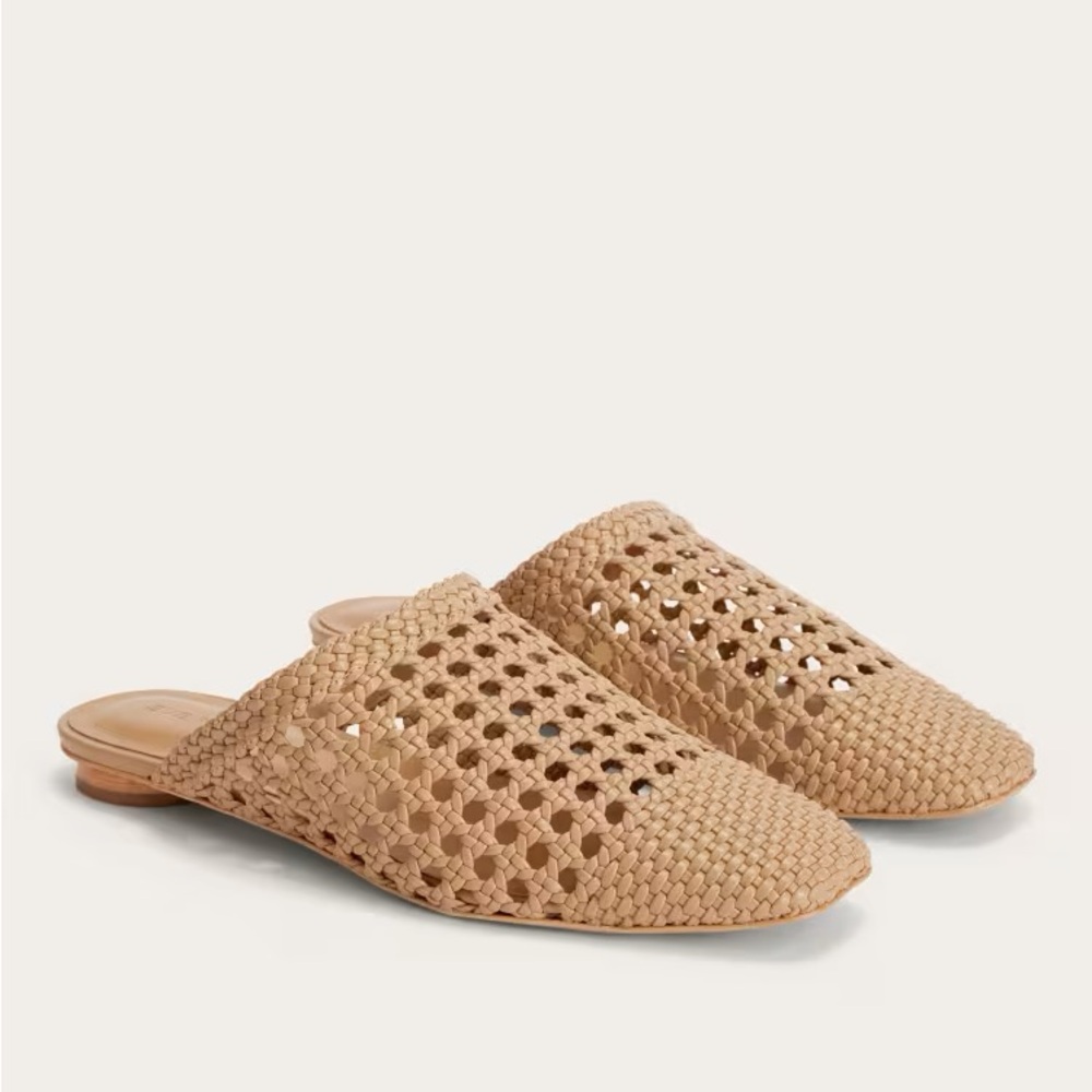 Everlane The Day Mule Light Taupe Woven Shoes Size 6 [MSRP:$168][NEW]